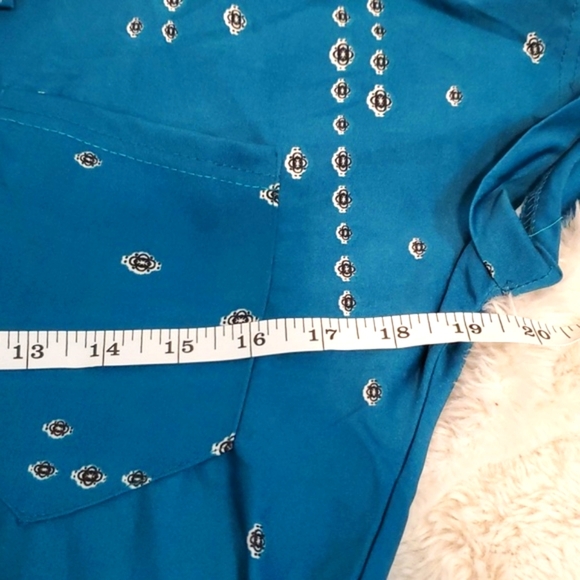 Beyond This Plane Teal Belted Romper One Piece S NWT - Picture 4 of 10